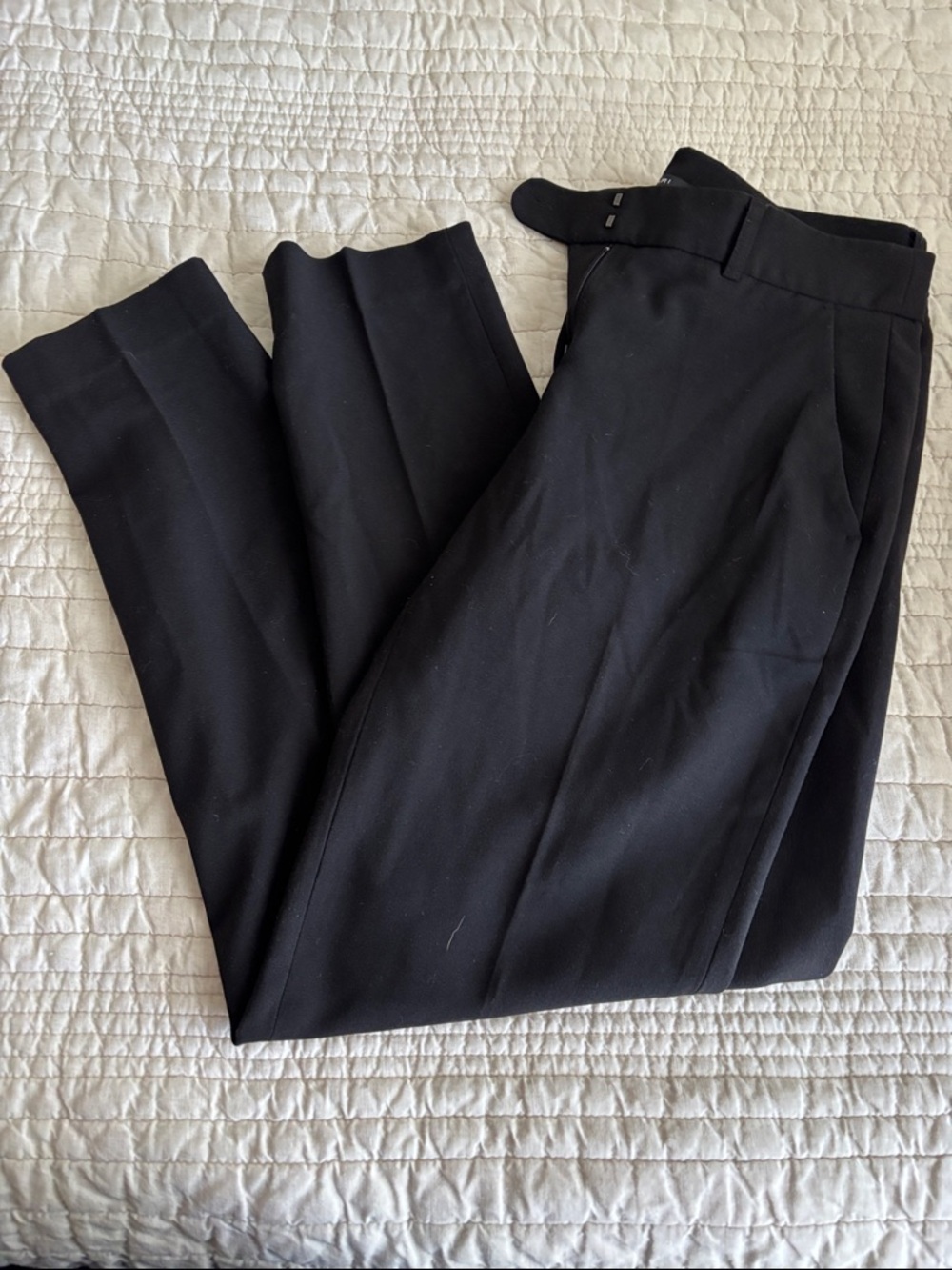 Women's faux suede Black Dress Pants - Classic Tailored Fit Size 6